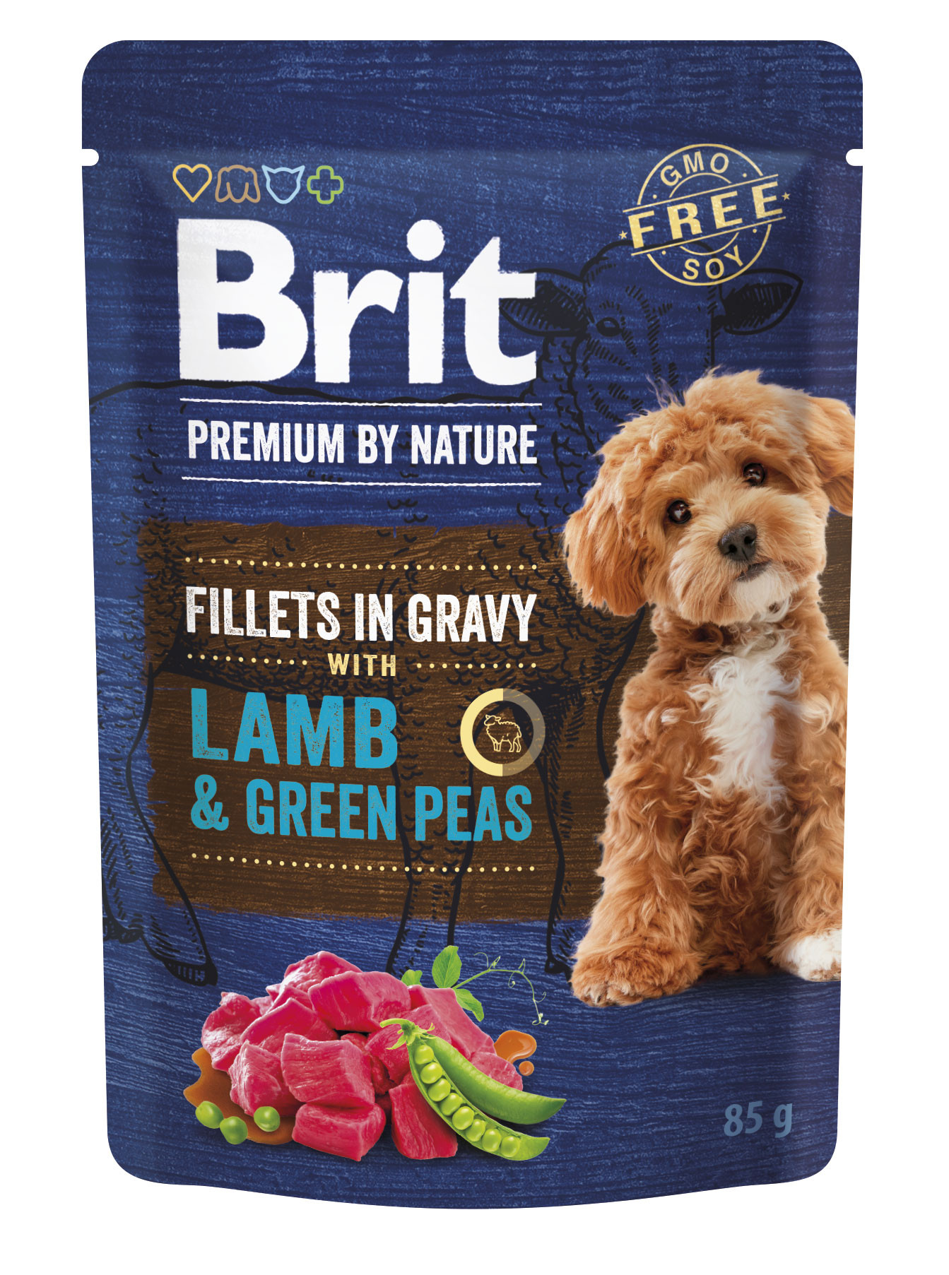 Brit Premium Fillets in Gravy Lamb & Green Peas для собак малих порід філе в соусі ягня і зелений горошок 85 г