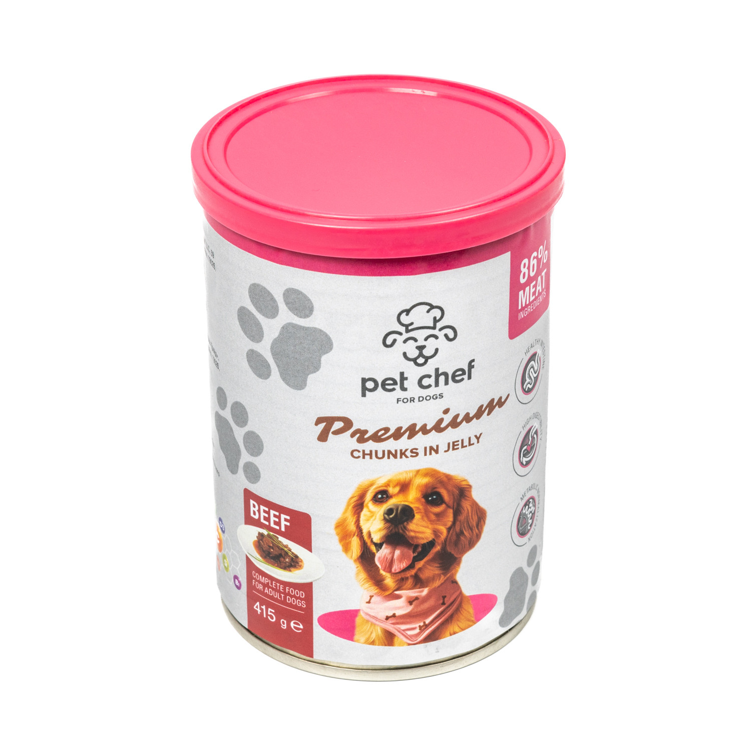 Pet Chef, шматочки в желе з яловичиною