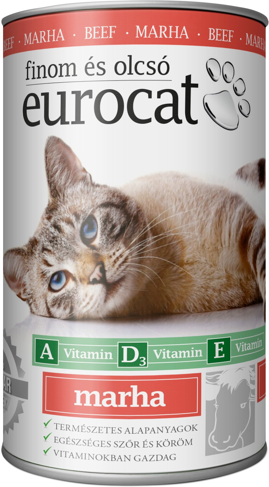 EuroCat Beef для котів шматочки в желе з яловичиною 415 г