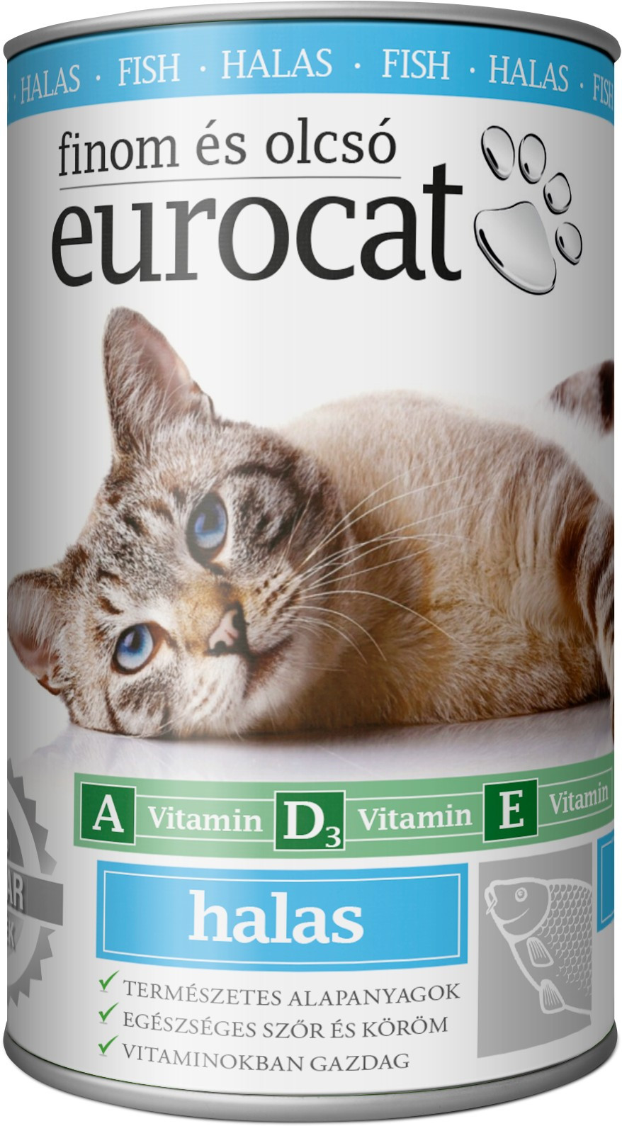 EuroCat Fish для котів шматочки в желе з рибою 415 г