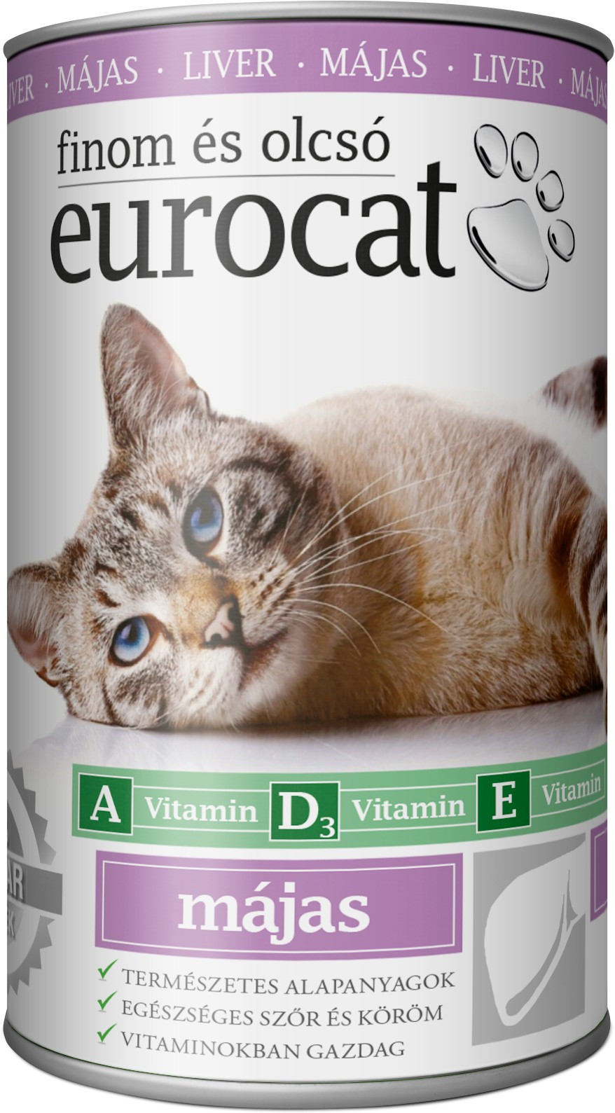 EuroCat Liver для котів шматочки в желе з печінкою 415 г