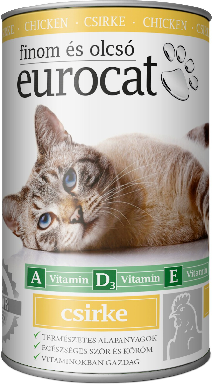 EuroCat Poultry для котів шматочки в желе з птицею 415 г