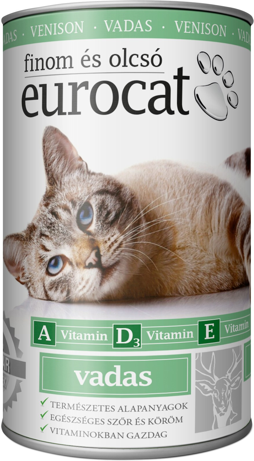 EuroCat Venison для котів шматочки в желе з олениною 415 г