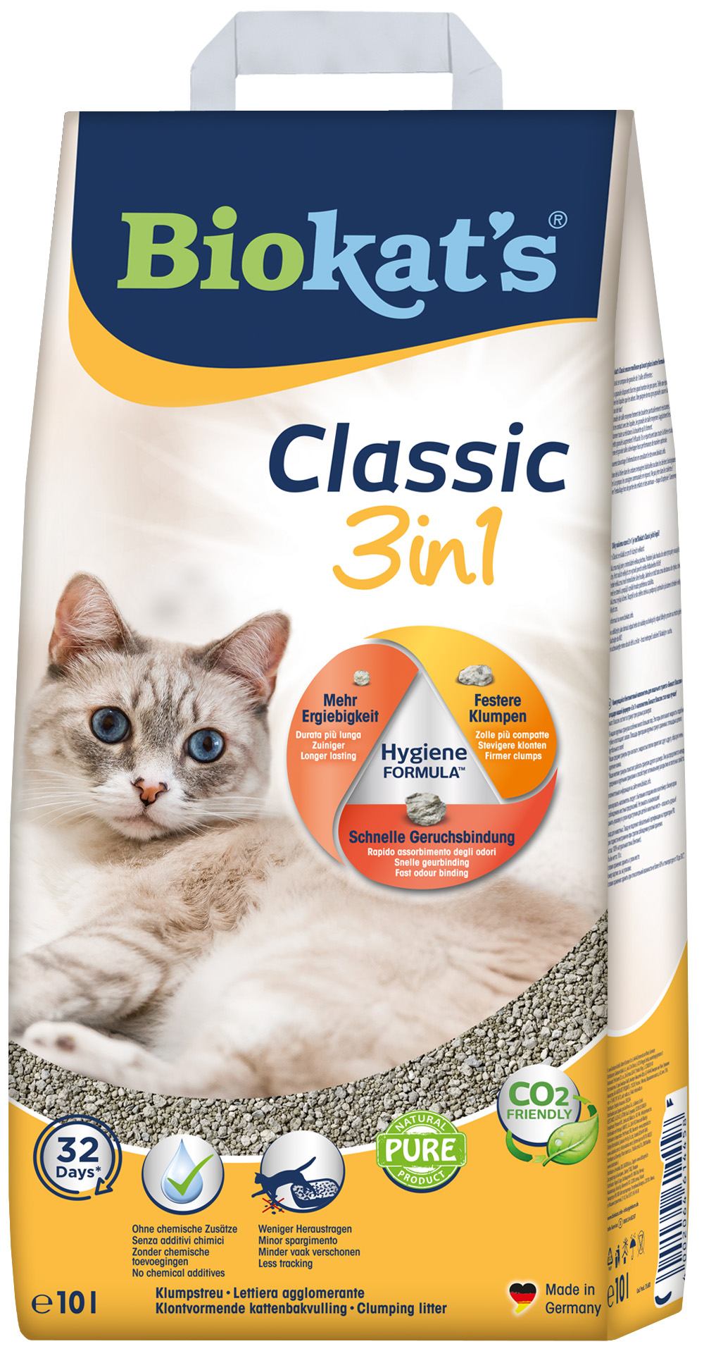 Biokats Classic 3in1 для котячого туалету, бентонітовий