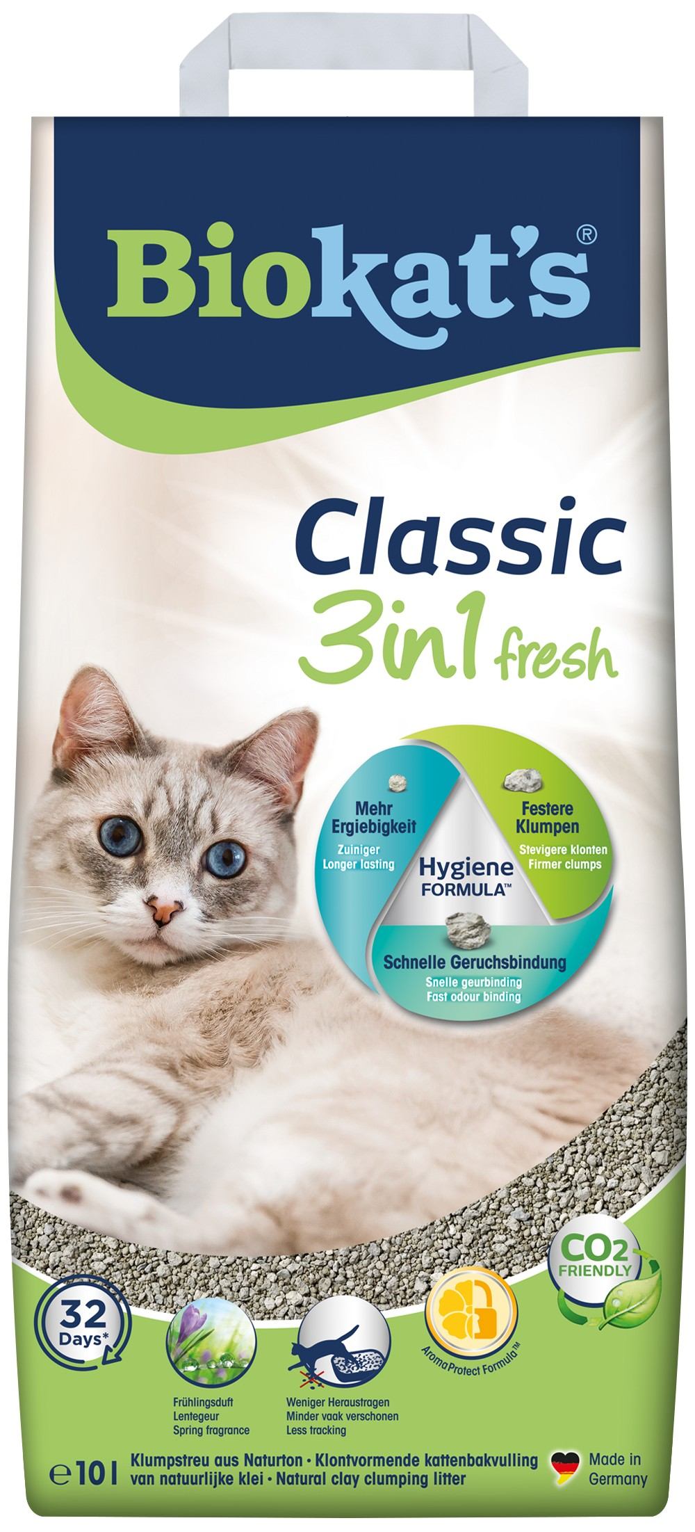 Biokats Classic Fresh 3in1 для котячого туалету, бентонітовий