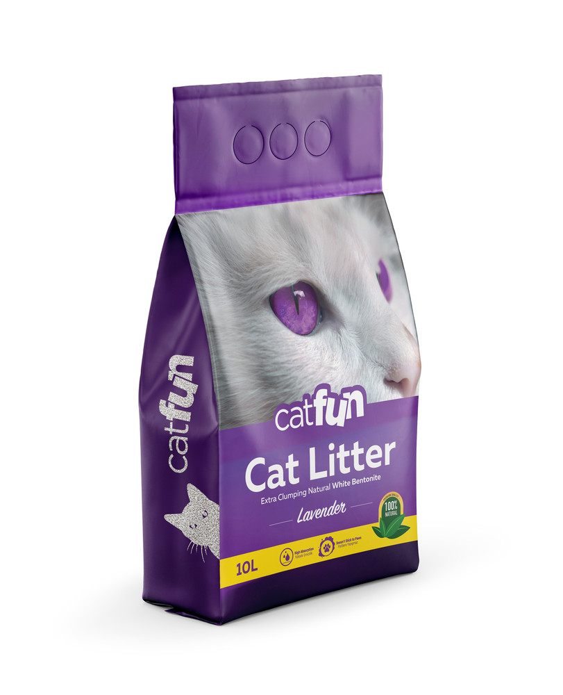 Catfun бентонітовий для котячих туалетів з ароматом лаванди