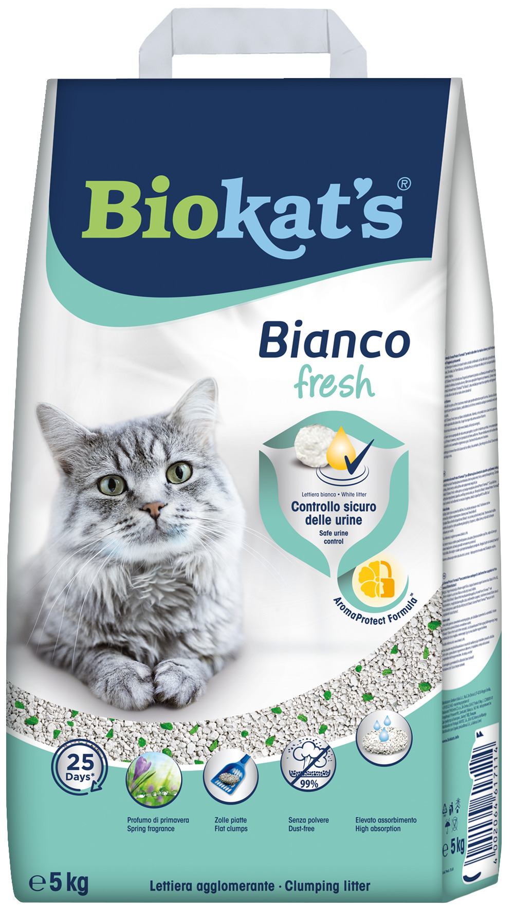 Biokats Bianco Fresh для котячого туалету бентонітовий