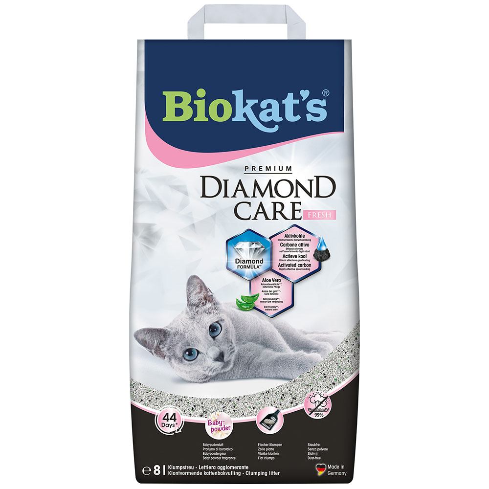 Biokats Diamond Fresh для котячого туалету, бентонітовий, 8 л