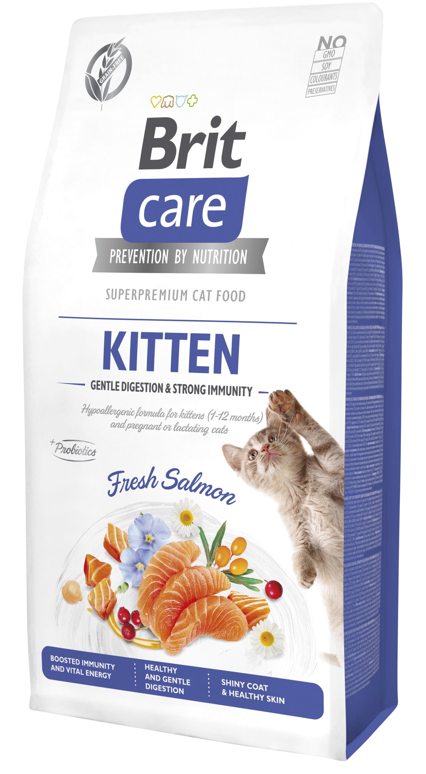 Brit Care Cat by Nutrition Kitten Gentle Digestion Strong Immunity для кошенят, з лососем