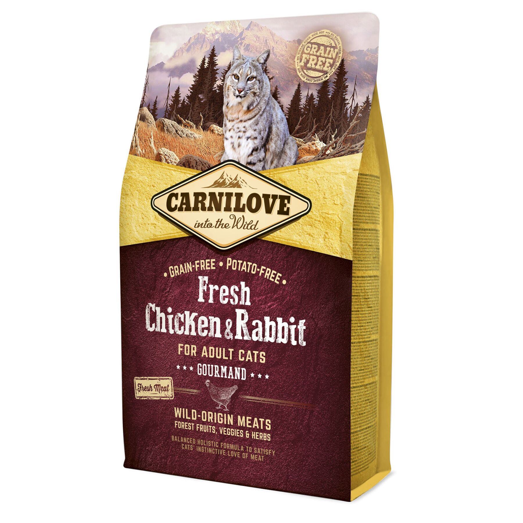 Carnilove Fresh Chicken & Rabbit для дорослих котів, курка та кролик