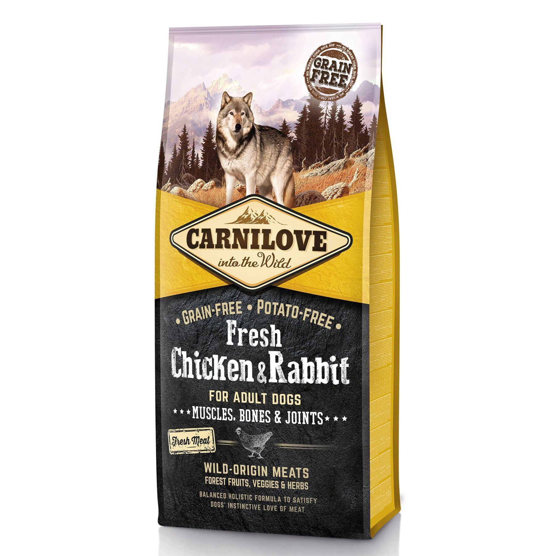 Carnilove Fresh Chicken & Rabbit для дорослих собак всіх порід, курка та кролик