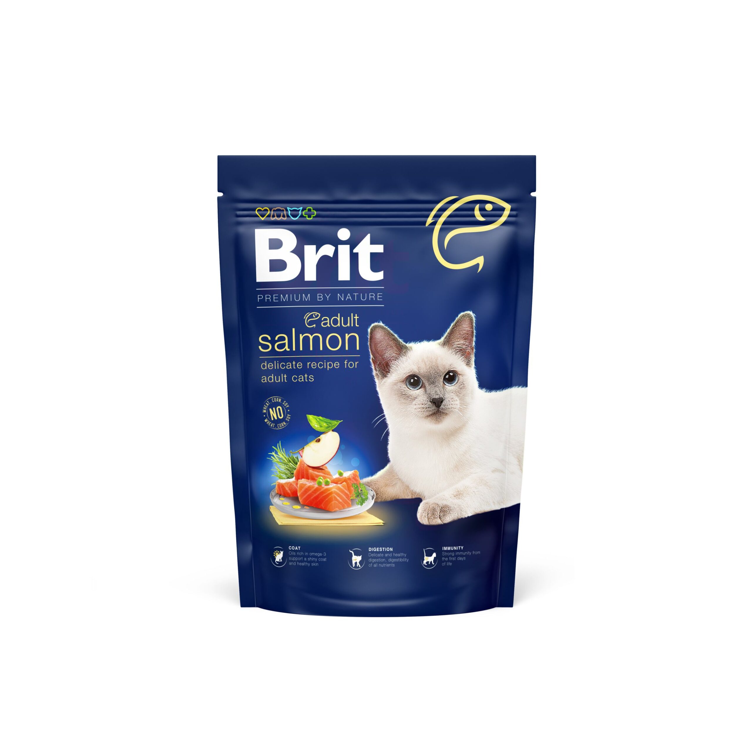 Brit Premium Cat by Nature Adult Salmon для котів, з лососем
