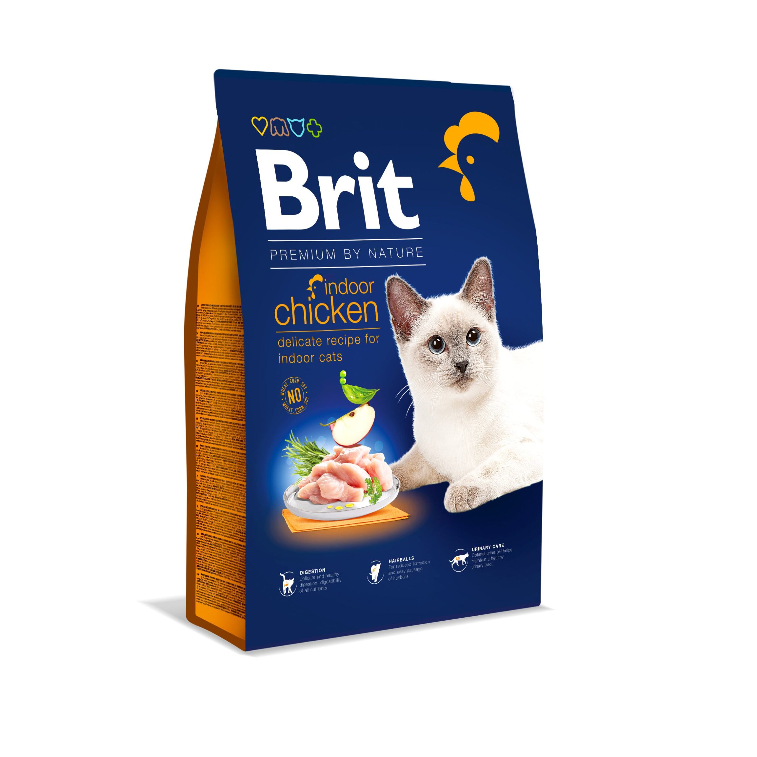 Brit Premium Cat by Nature Indoor для котів, які живуть у приміщенні, з куркою