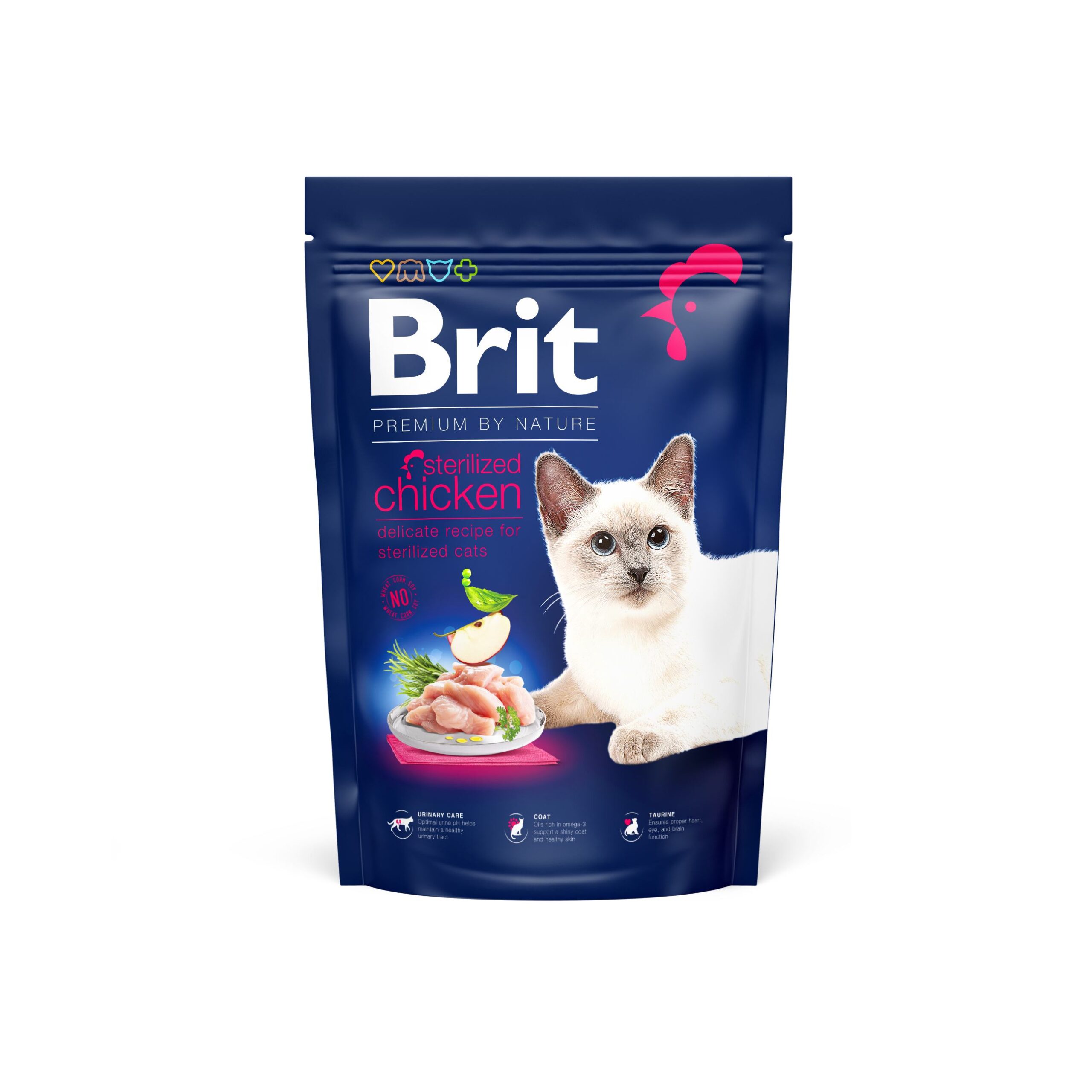 Brit Premium Cat by Nature Sterilised для стерилізованих котів, з куркою