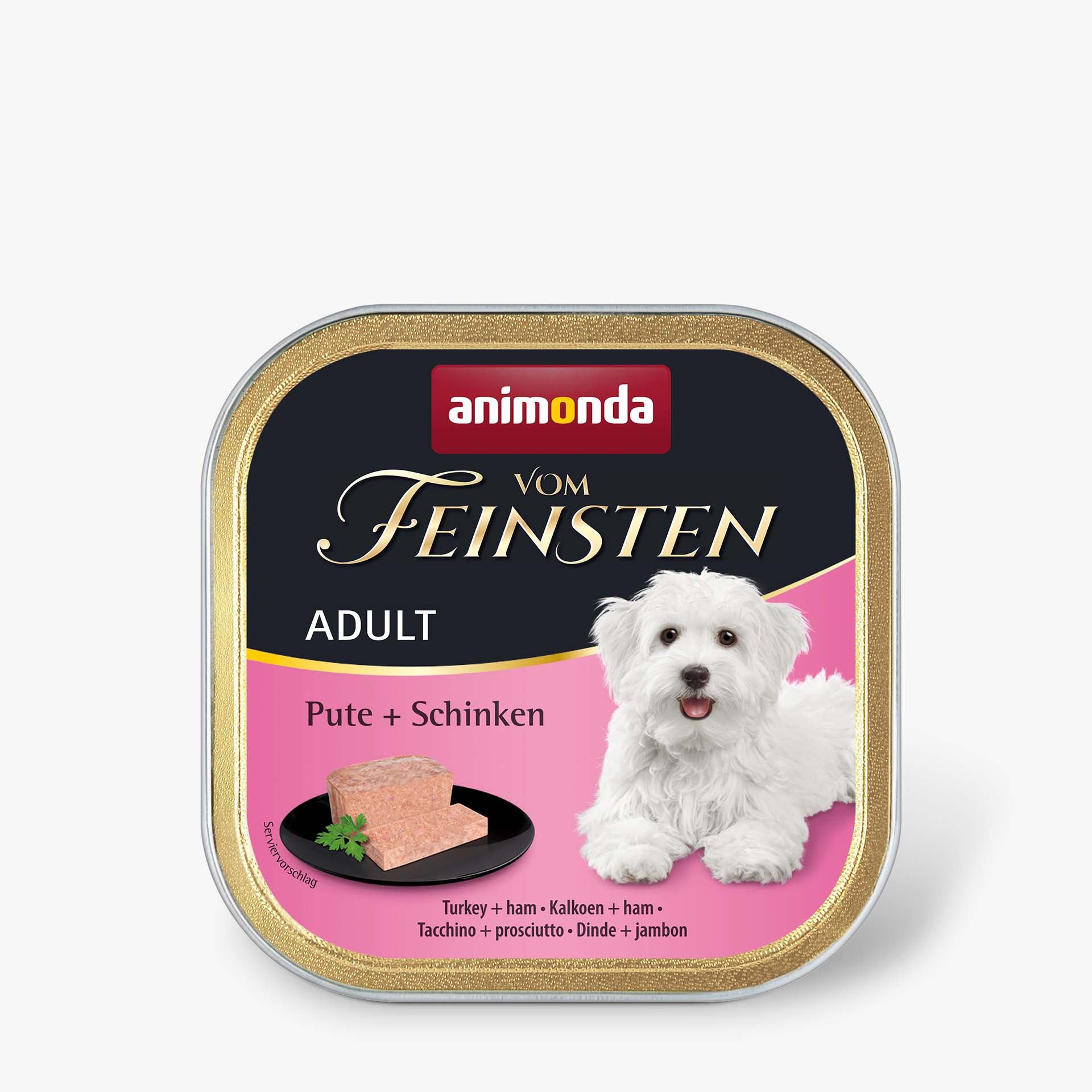 Animonda Vom Feinsten для дорослих собак, з індичкою та шинкою 150 г