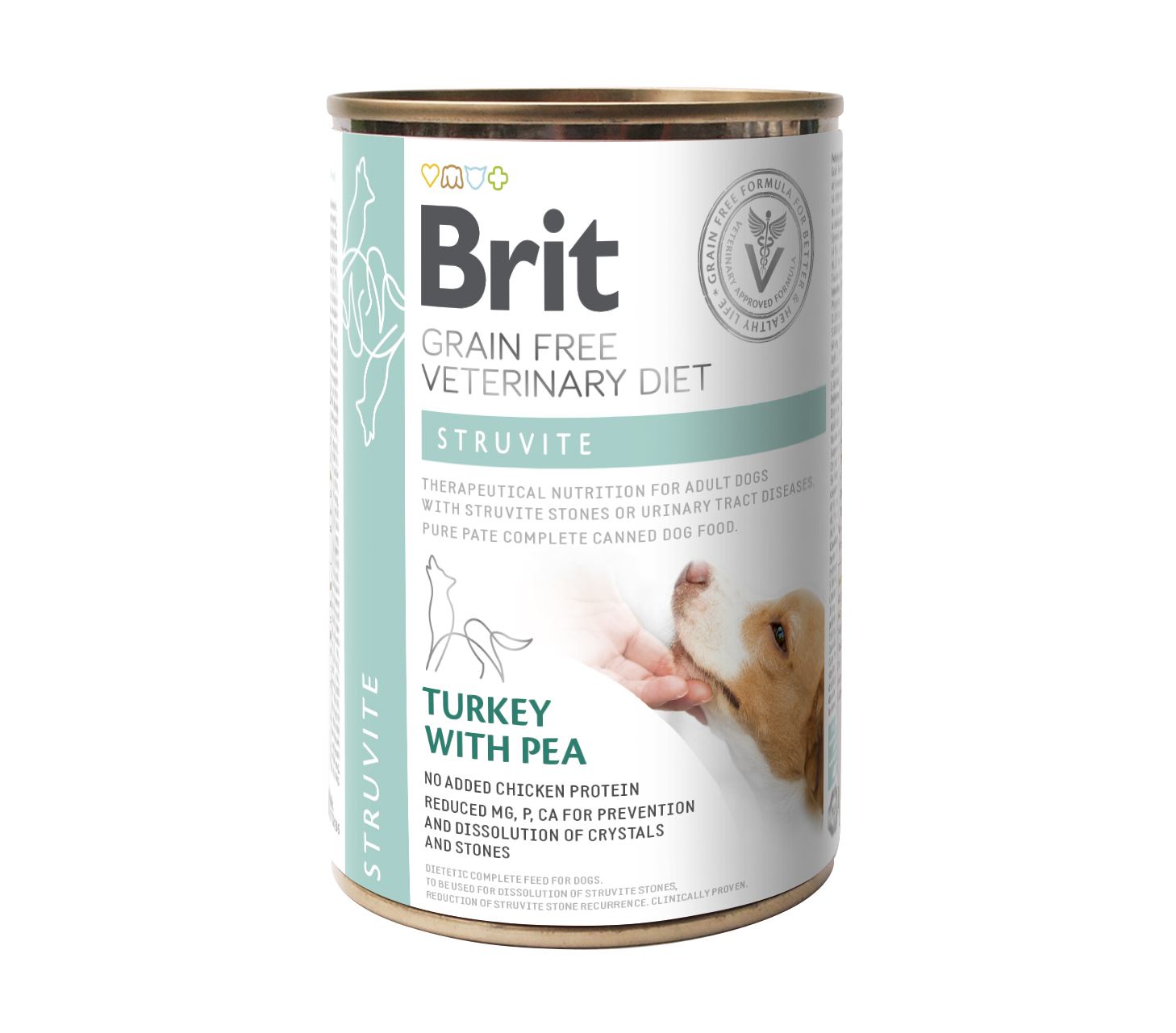 Brit GF VetDiet Struvite для собак, при сечокам'яній хворобі, індичка та горошок 400 г