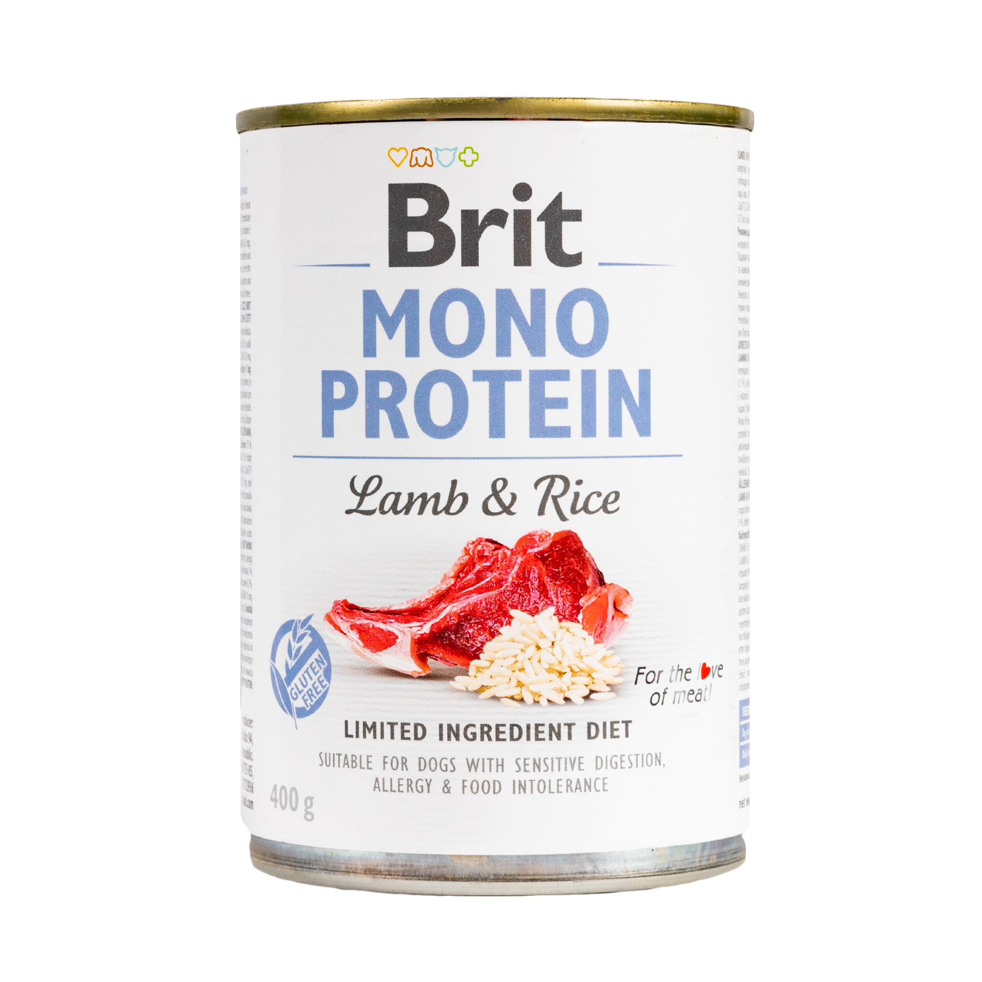 Brit Mono Protein Lamb & Rice для собак, з ягнятиною та рисом 400 г