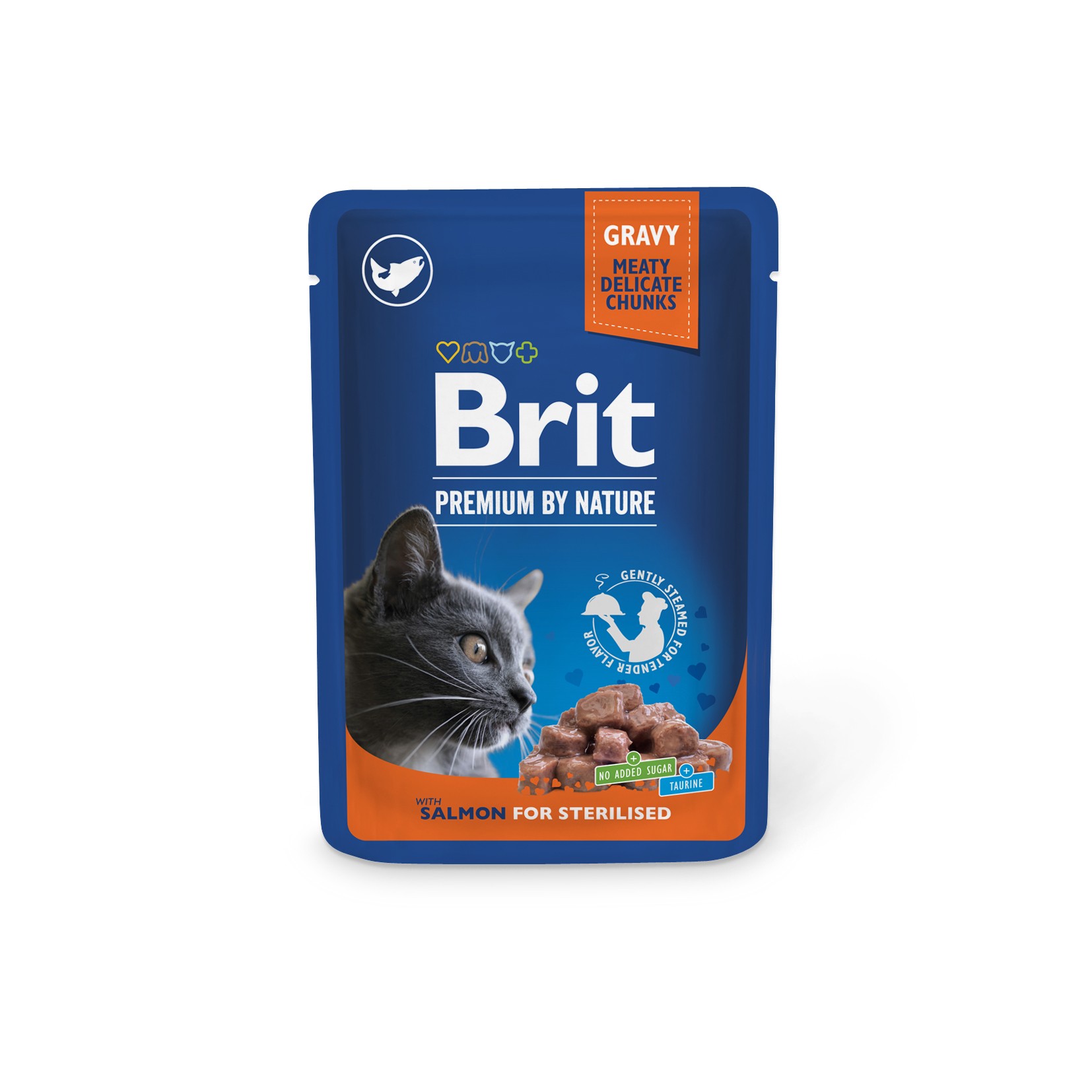 Brit Premium Cat pouch для стерилізованих котів, лосось 100 г