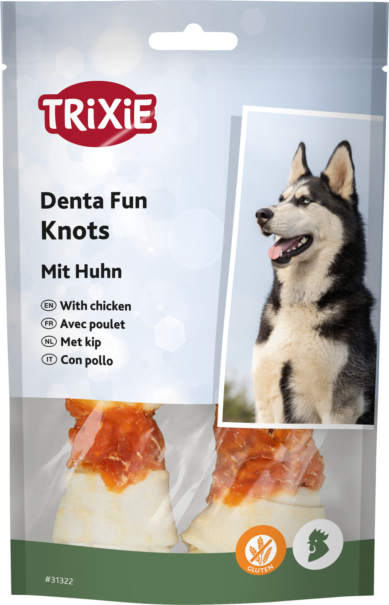 Trixie Denta Fun для собак Кісточка для чищення зубів з куркою 11 см 70 г