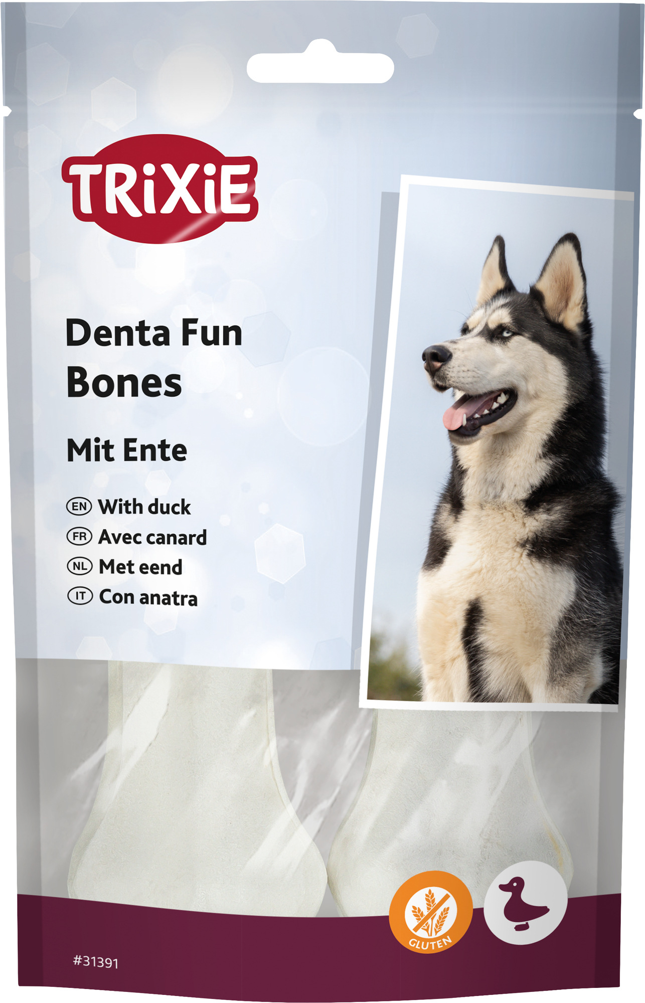 Trixie Denta Fun Duck Chewing Bones для собак Кісточка для чищення зубів з качкою 10 см