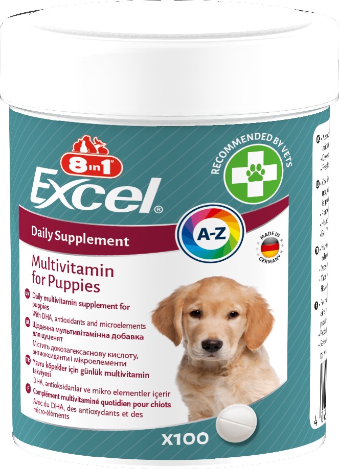 Вітаміни 8in1 Excel Multi Vitamin Puppy для цуценят та молодих собак, мультивітамін, 100 шт
