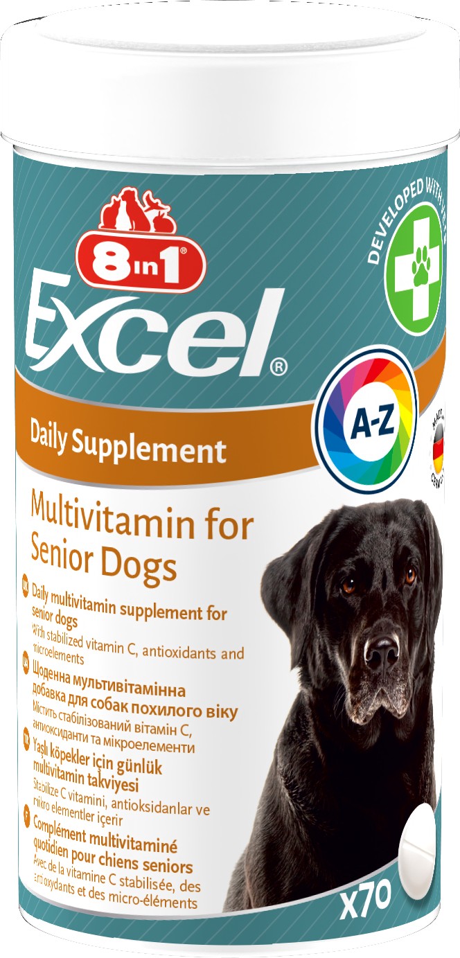 Вітаміни 8in1 Excel Multi Vitamin Senior для собак похилого віку, мультивітамін, 70 шт