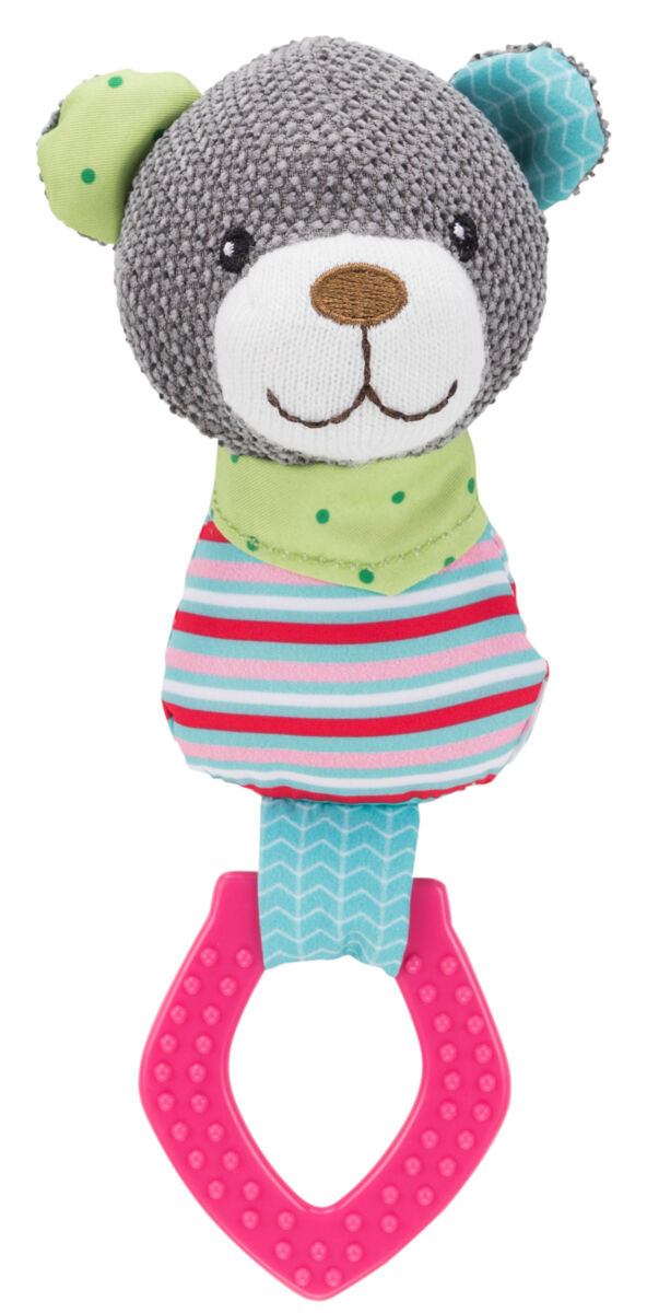Іграшка Trixie Junior Ведмідь для собак, з кільцем зі звуком, 23 см (текстиль/плюш)