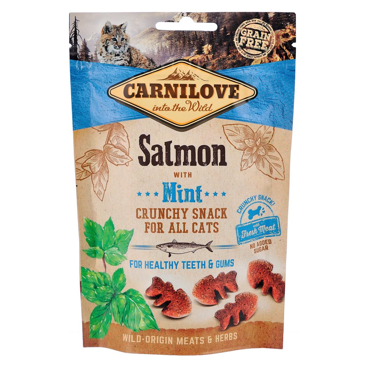 Carnilove Cat Crunchy Snack для котів, лосось та м'ята