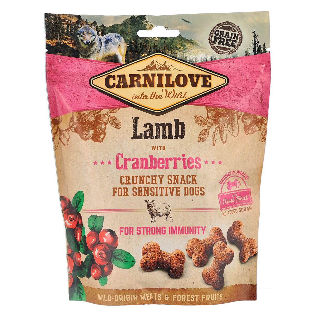 Carnilove Dog Crunchy Snack для собак, ягня та журавлина