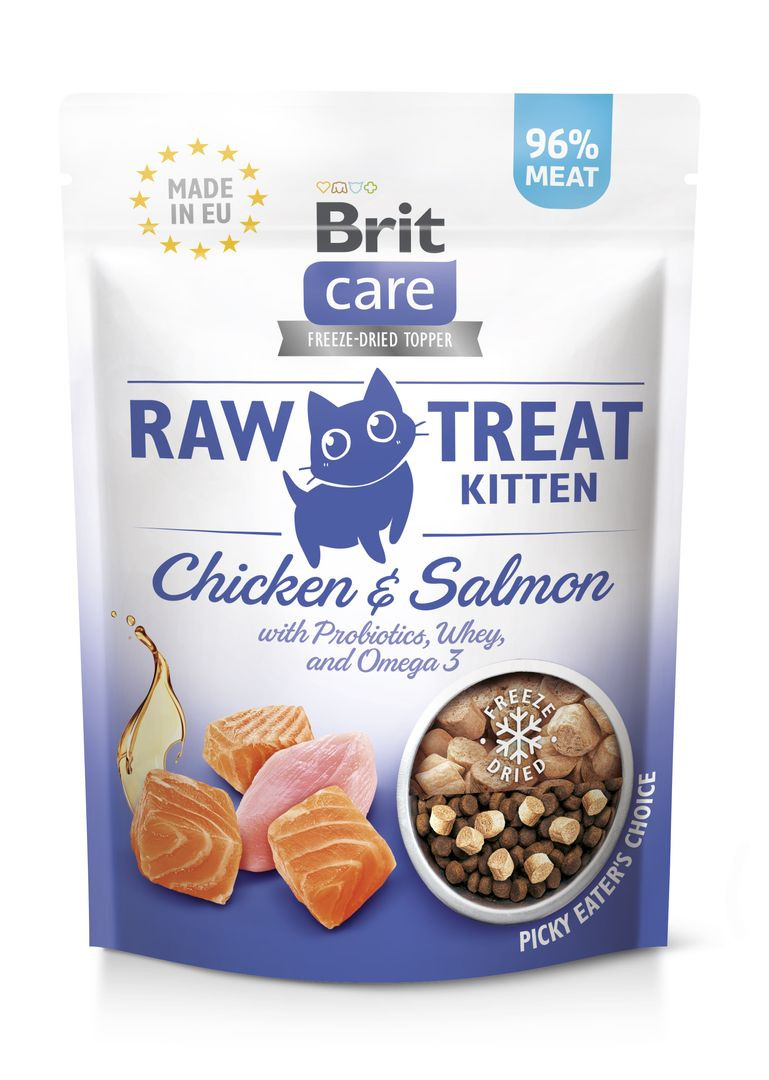 Brit Raw Treat Kitten Freeze-dried з куркою і лососем