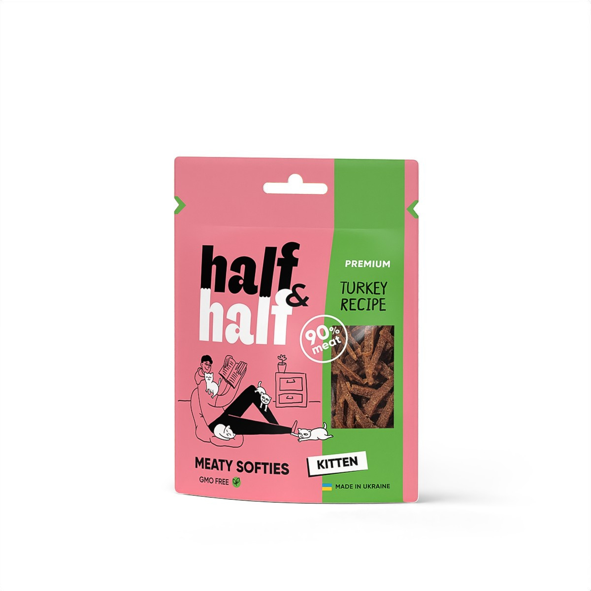 Half&Half у формі м'ясних шматочків з індичкою