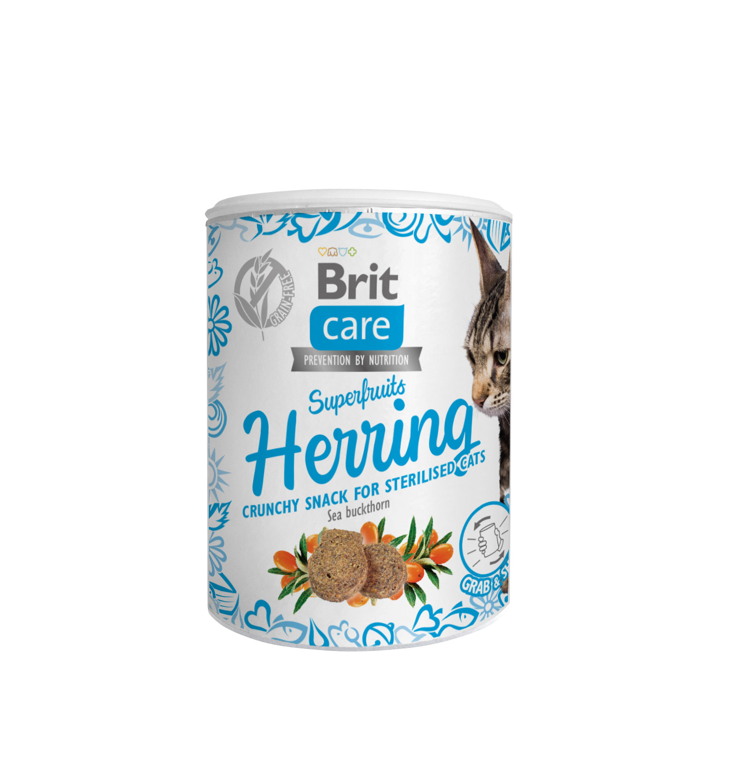 Brit Care Cat Snack Superfruits Herring оселедець