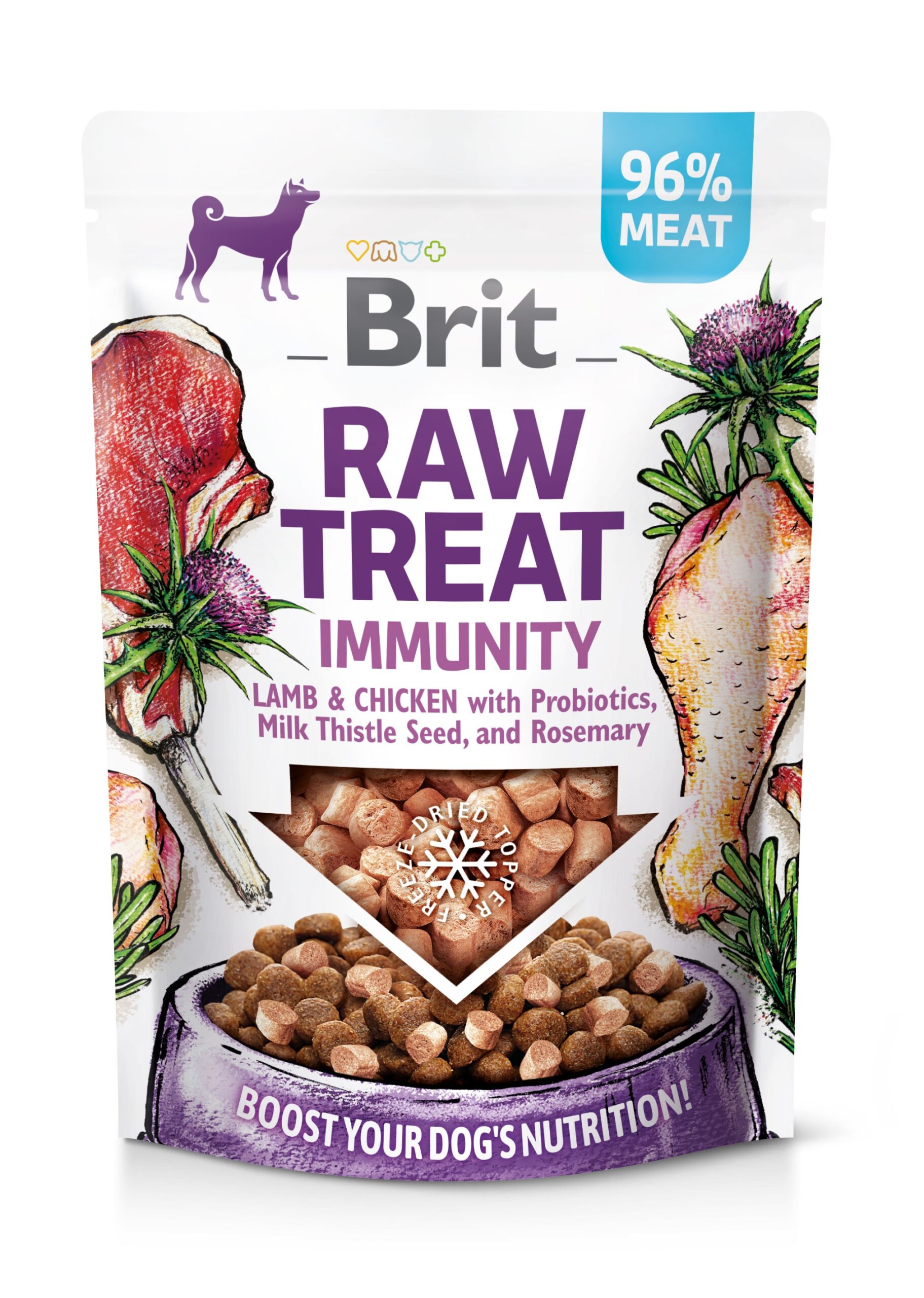 Brit Raw Treat freeze-dried Immunity для імунітету, ягня і курка