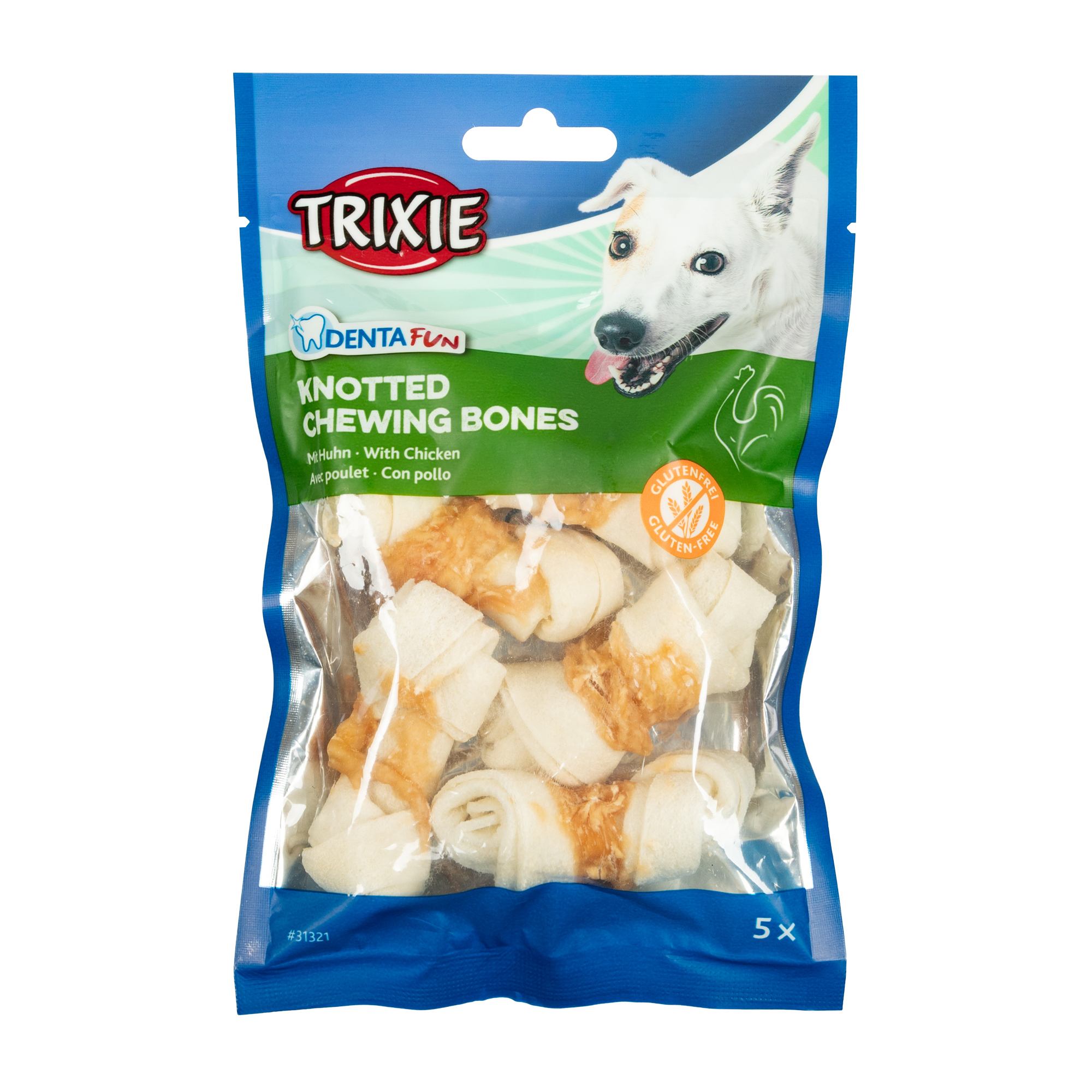 Trixie Denta Fun Chicken Chewing Bone для собак Кістка для чищення зубів з куркою 5 см