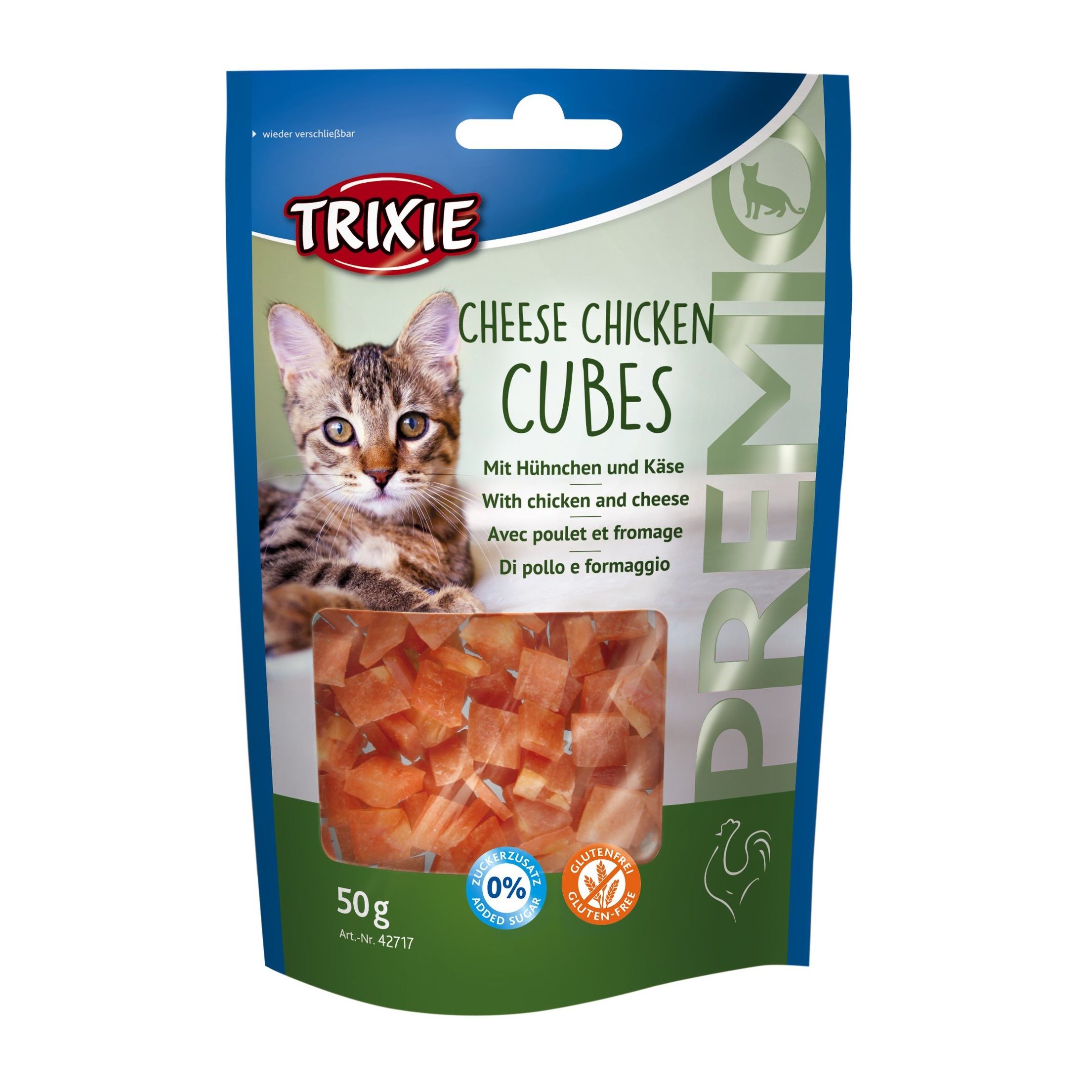 Trixie Premio Cheese Chicken Cubes для котів кубики з куркою та сиром