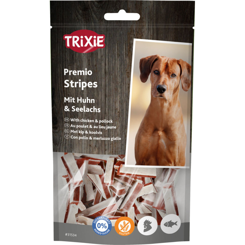 Trixie Premio Fish Chicken Stripes для собак палички з куркою та лососем