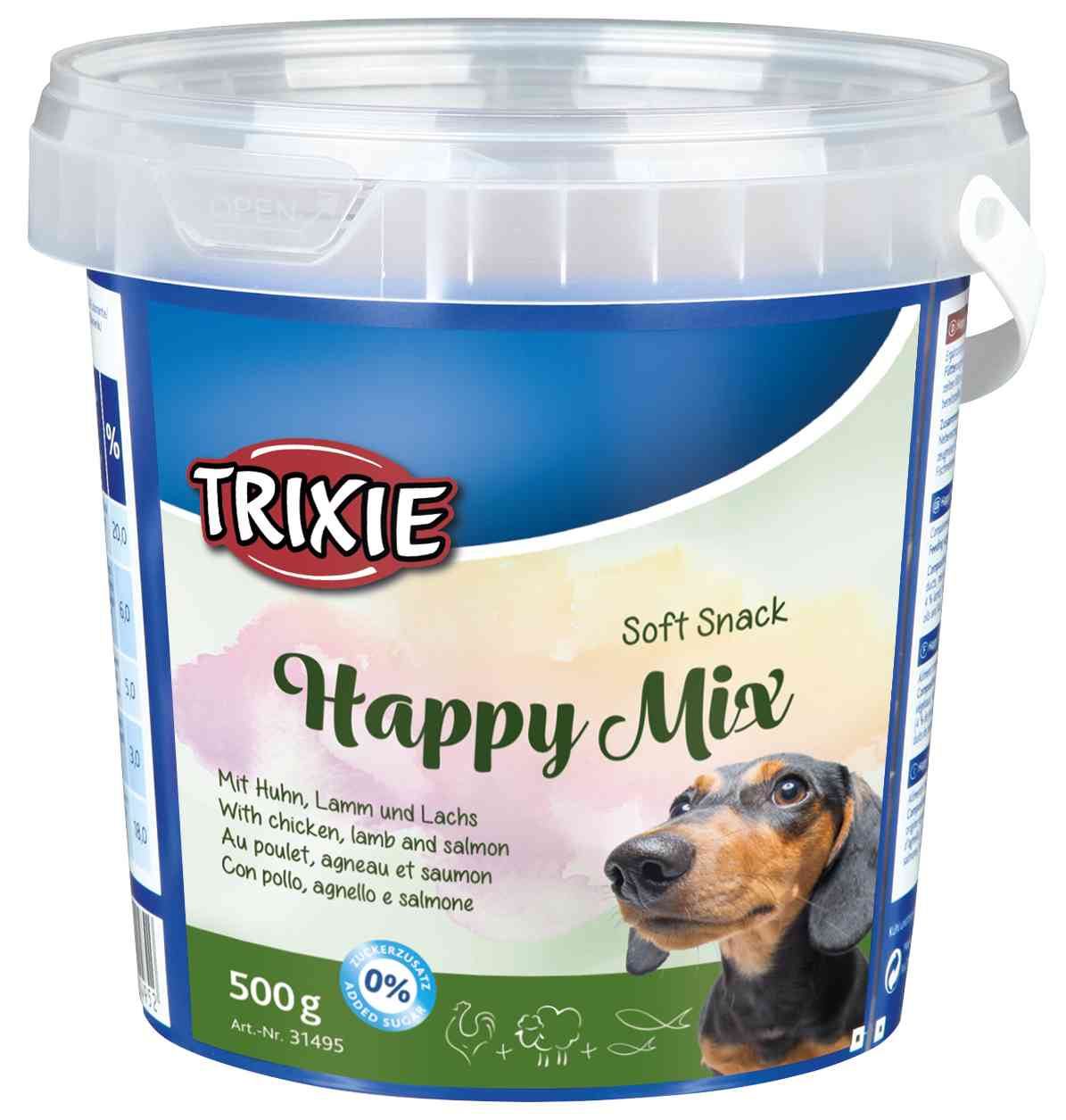 Trixie Soft Snack Happy Mix для собак з куркою ягням та лососем