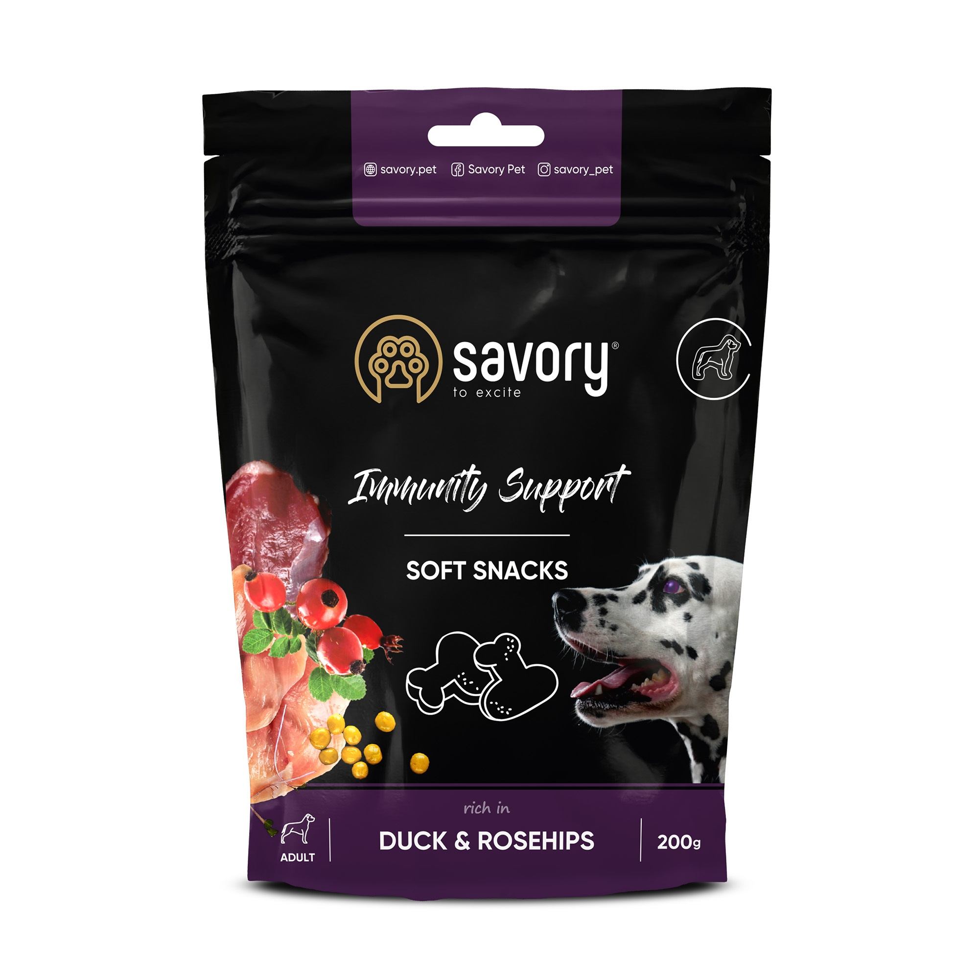 Savory для зміцнення імунітету собак, качка та шипшина