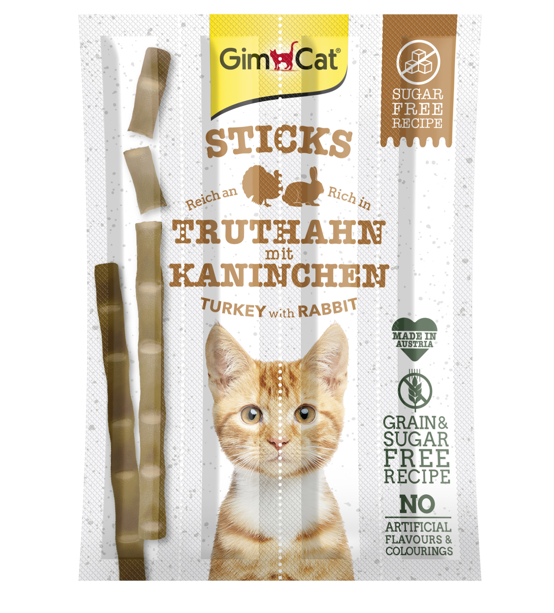 М’ясні палички GimCat для кішок, індичка та кролик
