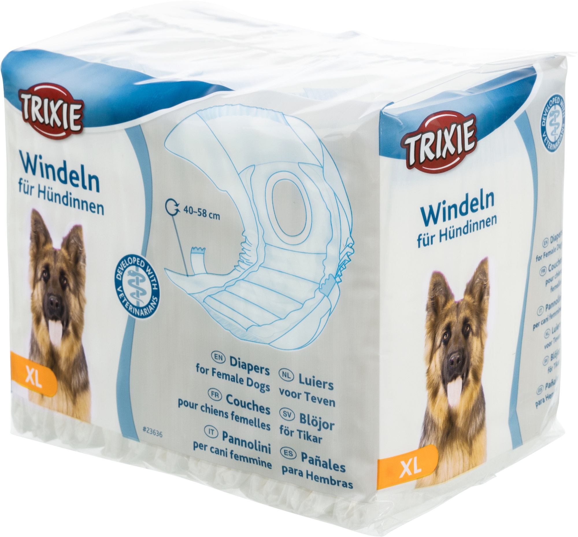 Підгузки Trixie для собак, XL 40-58 см, 12 шт.