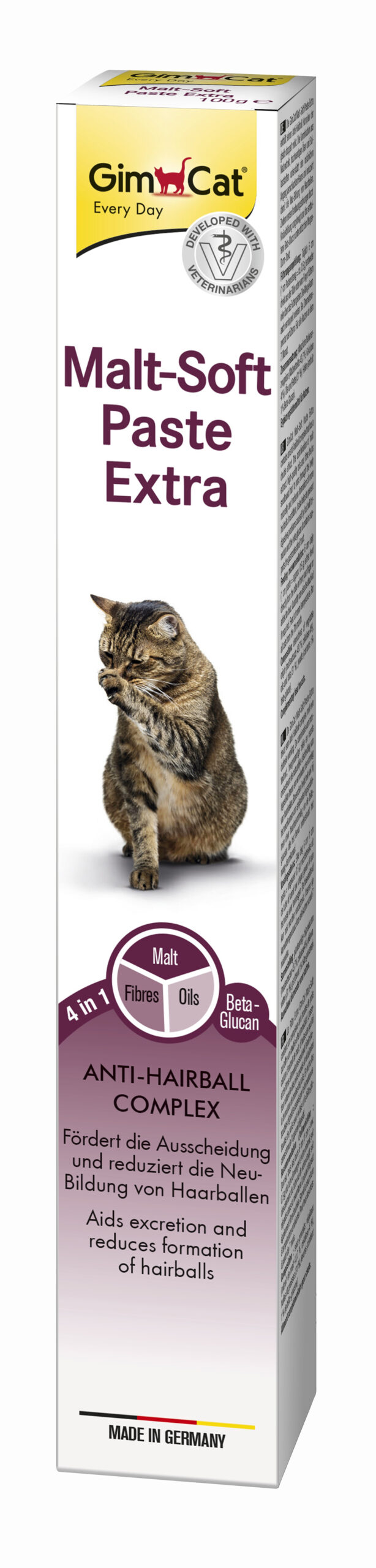 Паста GimCat Every Day Malt-Soft Paste Extra для котів, виведення шерсті зі шлунку
