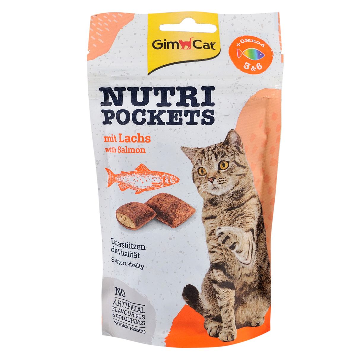 GimCat Nutri Pockets для котів, лосось