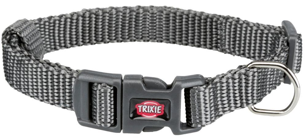 Нашийник Trixie Premium для собак, нейлон, S–M: 30–45 см/15 мм, графітовий