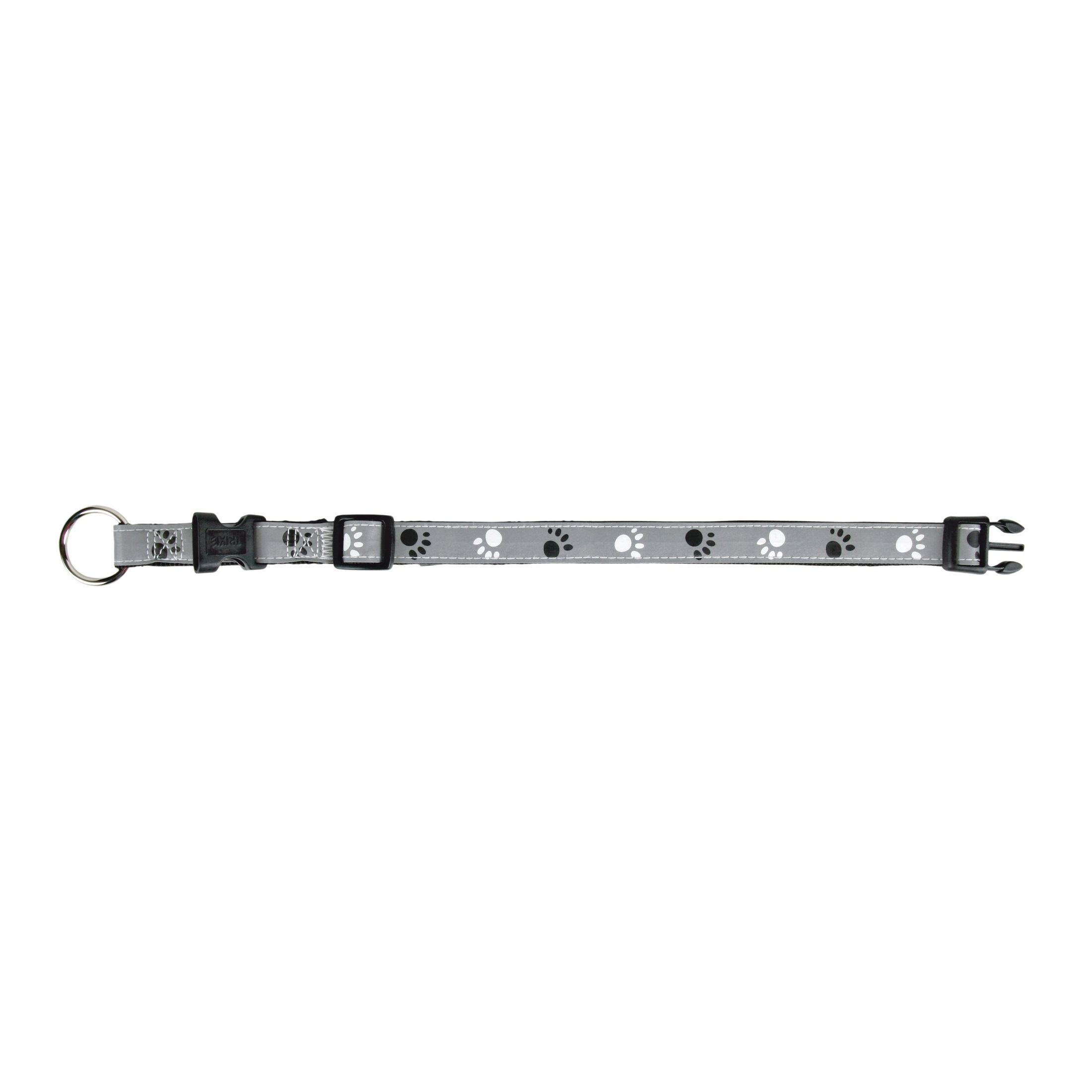 Нашийник Trixie Silver Reflect для собак, світловідбиваючий, XS-S: 22-35 см/15 мм, сірий