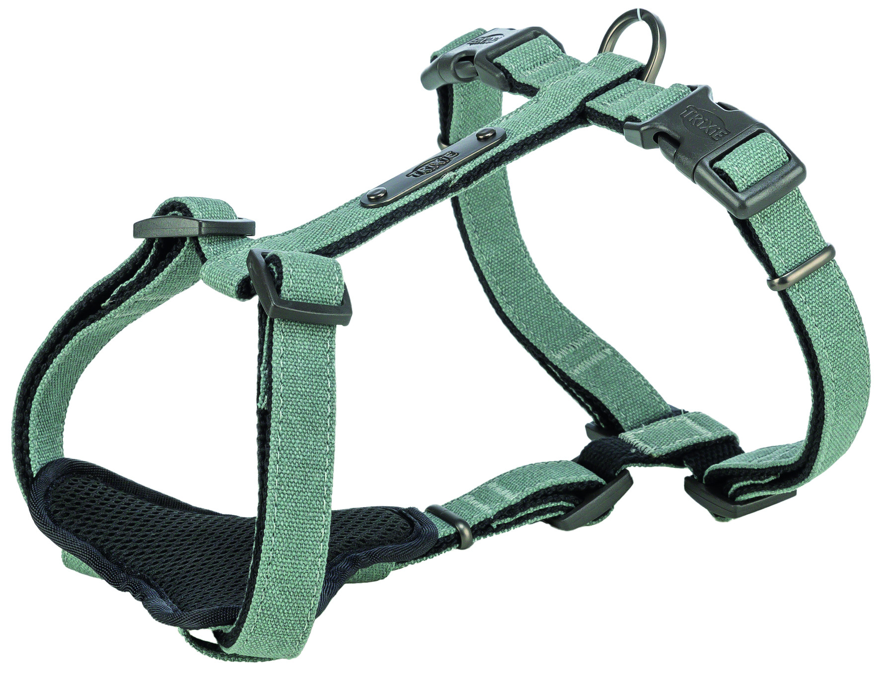 Шлея Trixie CityStyle H-harness для собак бавовна XS–S 30–44 см 10 мм світло-зелена