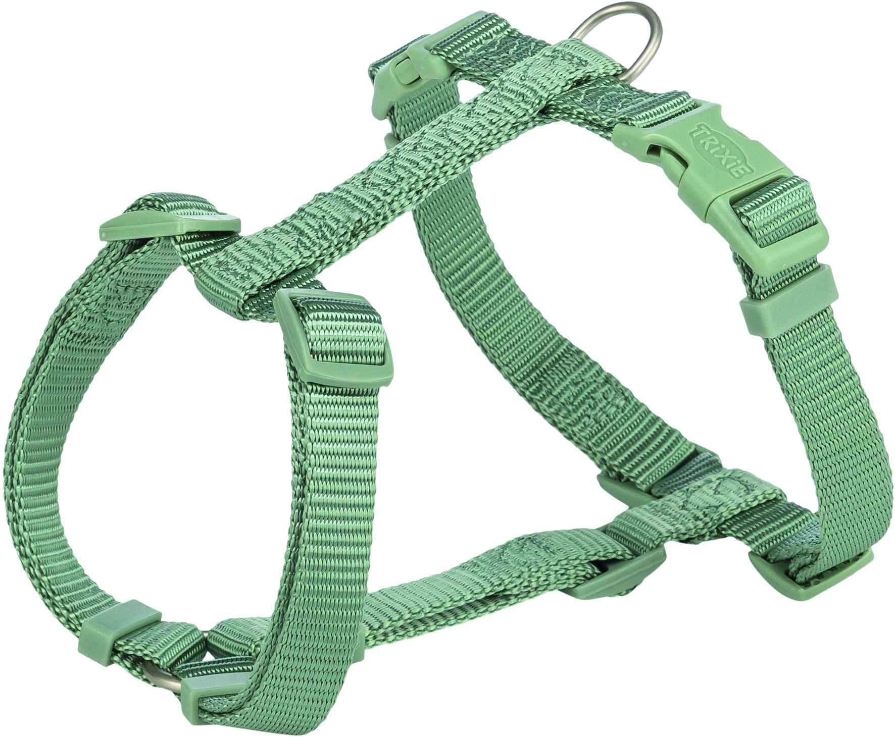 Шлея Trixie Premium H-harness для собак L–XL 75–120 см 25 мм світло-зелена