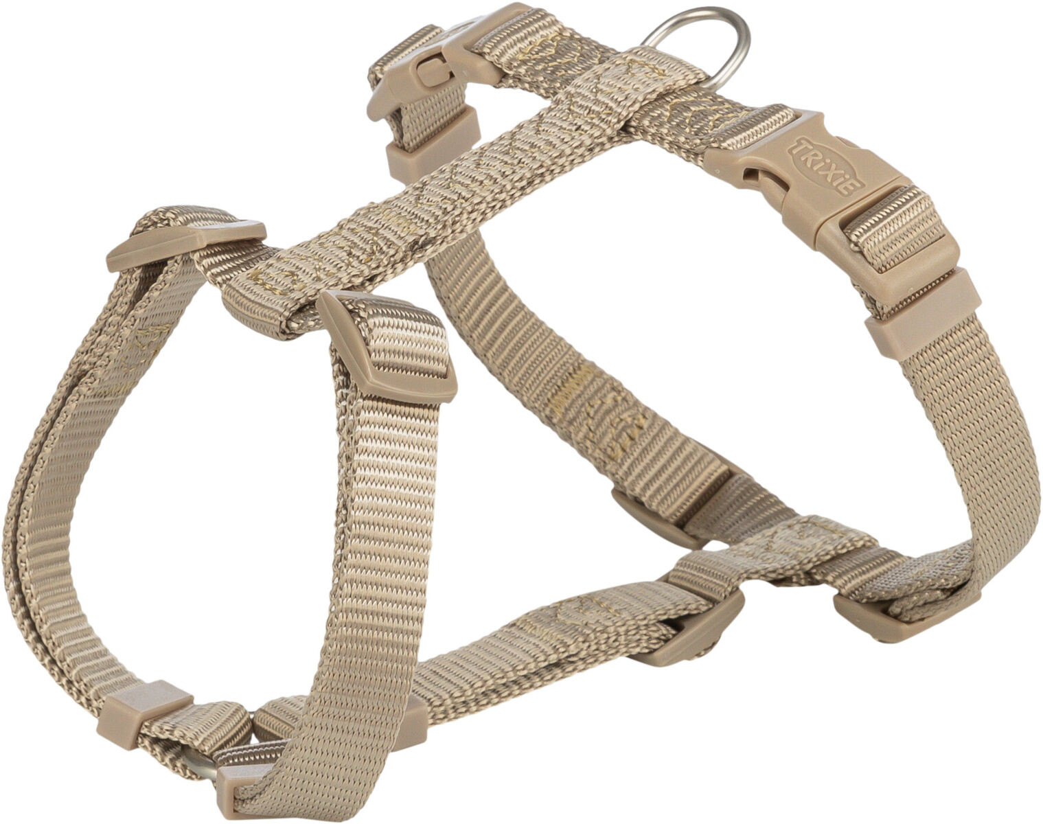 Шлея Trixie Premium H-harness для собак S–M 42–60 см 15 мм пісочна