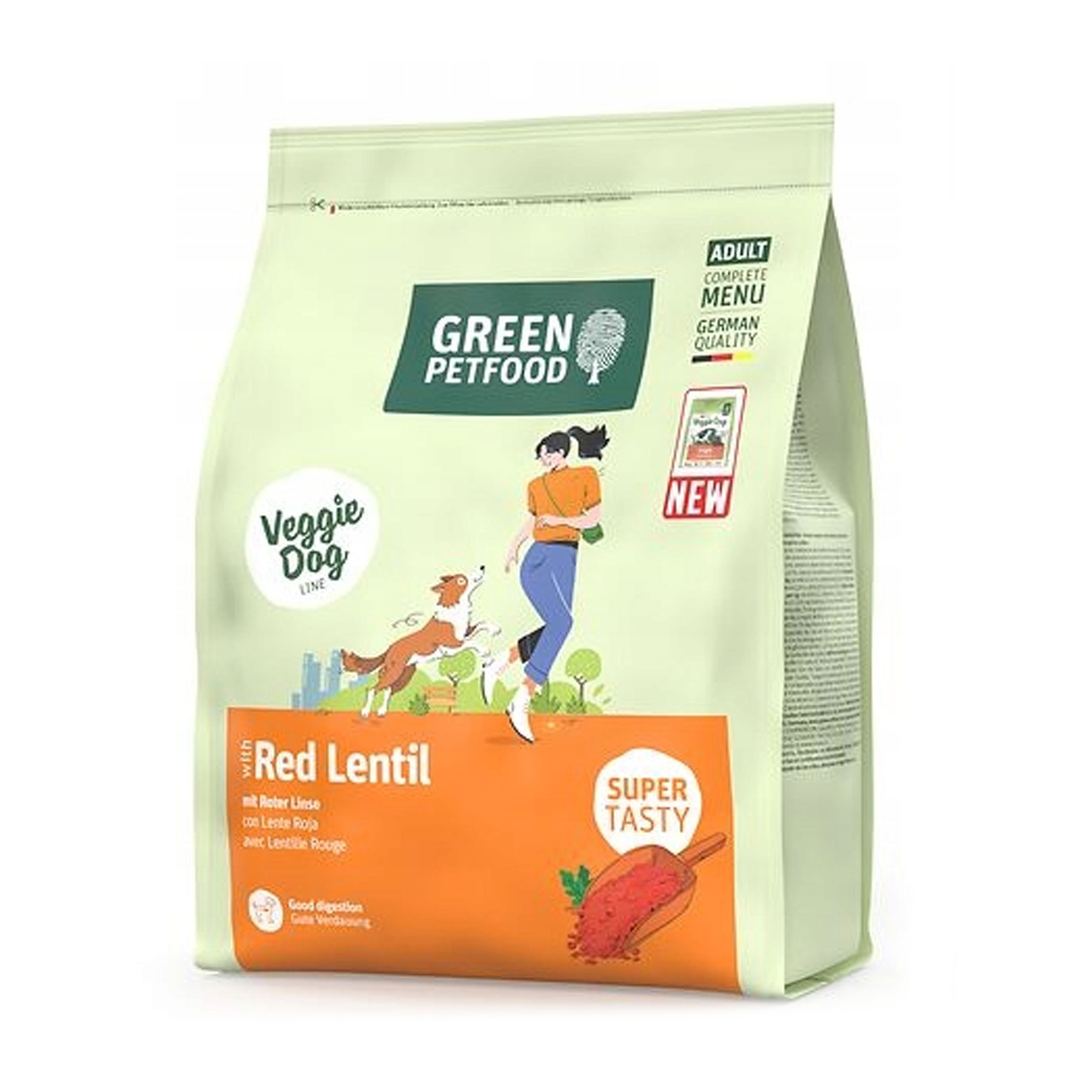 Green Petfood with Red Lentil